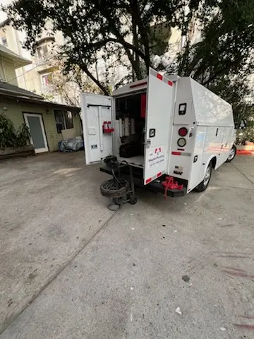 Magnet Plumbing service vehicle on-site for Slab Leak Repair in Hollywood
